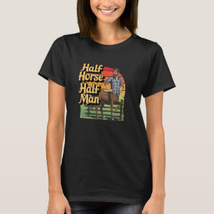 T-shirt Demi-cheval demi-homme Centaure drôle Design Rétro