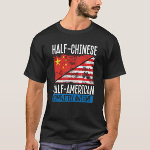 T-shirt Demi-Chinois Demi-Américain Complètement stupéfian
