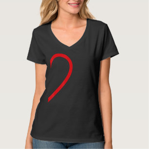 T-shirt Demi-Coeur Droite Main Côté Amour Couple Camisa Pa