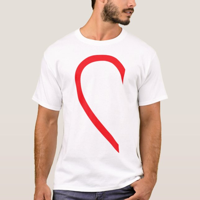 T-shirt Demi-Coeur gauche côté main Couple d'amour Camisa  (Devant)