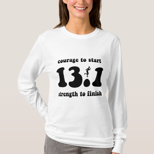 T-shirt Demi de marathon inspiré (Devant)