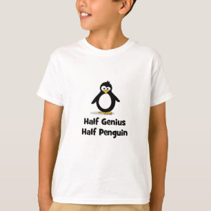 T-shirt Demi de pingouin de demi de génie