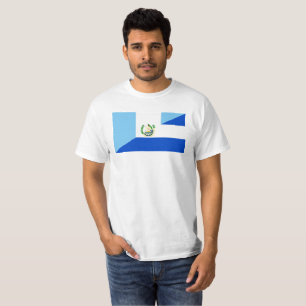 T-shirt demi de symbole de drapeau du Guatemala Salvador