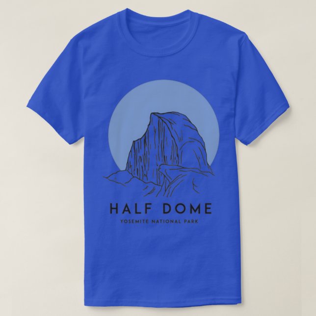 T-shirt Demi-Dome Yosemite Parc National Californie BLUE (Design devant)