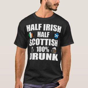 T-shirt Demi-écossais écossais St patrick