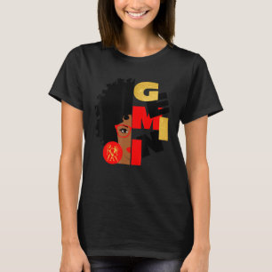 T-shirt Demi-Face Gemini Black Queen Anniversaire Zodiac C
