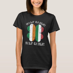 T-shirt Demi-gaélique demi-ail italien irlandais Saint Pat