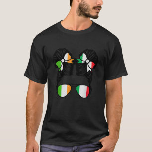 T-shirt Demi-irlandais demi-italienne fille Irlande patrim