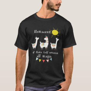 T-shirt Demi Lama Demi Licorne Tout Magique Mignon