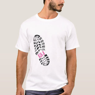 T-shirt Demi-Marathon 22,1 Miles Chaussure Print Couple Ma