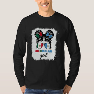 T-shirt Demi Mexicain Et Guatémaltèque Drapeau Mexique Gua