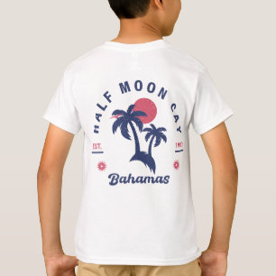 T-shirt Demi Moon Cay Bahamas Vintage Famille Vacances
