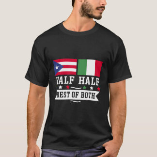 T-shirt Demi-Porto-Rican Demi-Italien Pour Un Patrimoine F