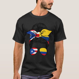 T-shirt Demi-Portoricain moitié Colombien Pride Porto Rico