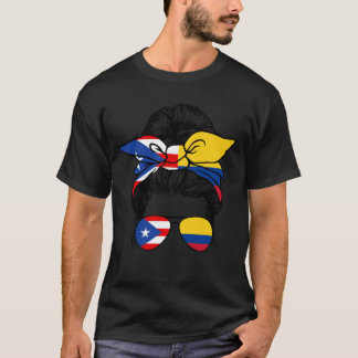 T-shirt Demi-Portoricain moitié Colombien Pride Porto Rico