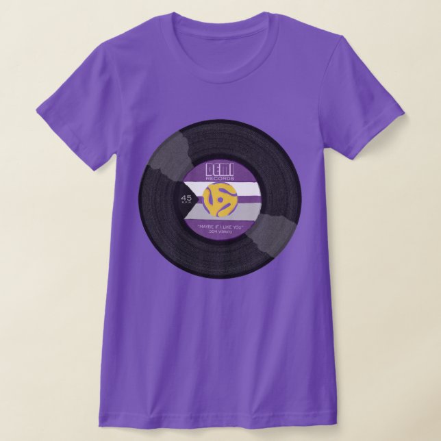 T-shirt Demi Records Fierté Demisexuelle Vinyl LGBTQ (Poser)