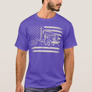 T-shirt Demi-sac USA Drapeau Conducteur Patriote Rétro fri