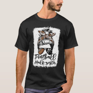 T-shirt Demi-soeur de football Bonnet Gaffé Léopard Vintag