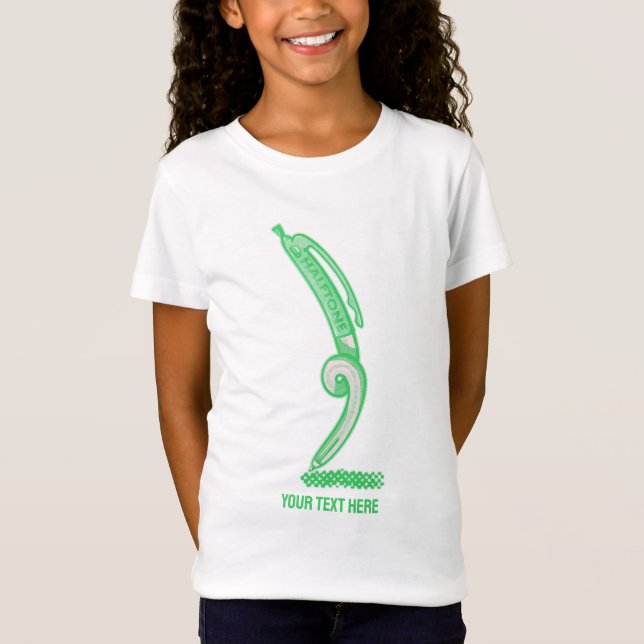 T-Shirt Demi-tons vert stylo pop art (Devant)