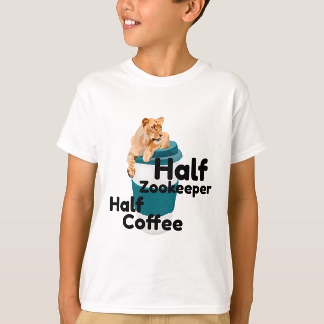 T-shirt Demi-Zookeeper Half Coffee Lion (Devant)