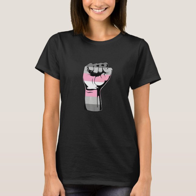 T-shirt Demigirl Handfist LGBT Rights Demigirl Pride Demig (Devant)