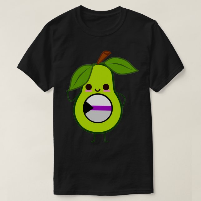 T-shirt Demis d'avocat démisexuel démisexuel de l'Avocado  (Design devant)