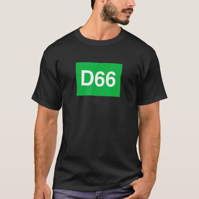 T-shirt Démocrate 66 (Devant)