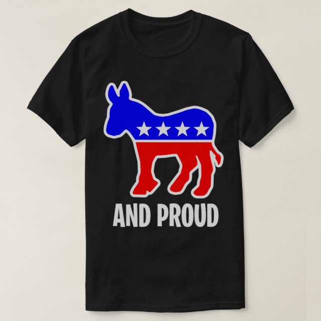 T-SHIRT DÉMOCRATE ET FIER (Design devant)