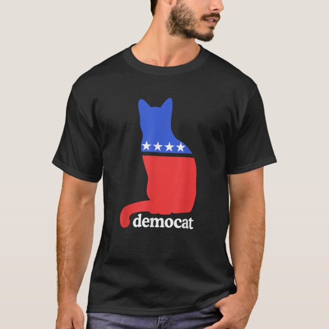 T-shirt Démocrate Funny Kitty Cat Graphic (Devant)