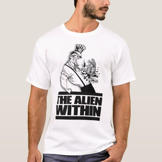 T-shirt Démocrate : L'alien en dedans (Devant)
