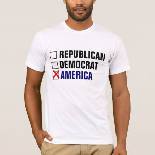 T-SHIRT DÉMOCRATE RÉPUBLICAIN AMÉRIQUE