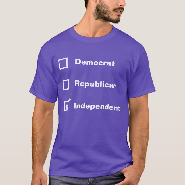 T-shirt Démocrate Républicain Indépendant Case à cocher Él (Devant)