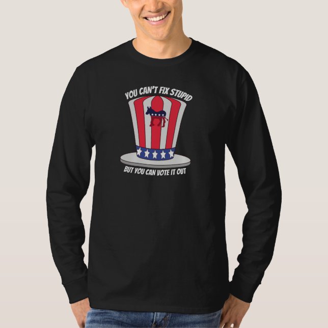 T-shirt Démocrates Stupides - Conception du Parti Démocrat (Devant)
