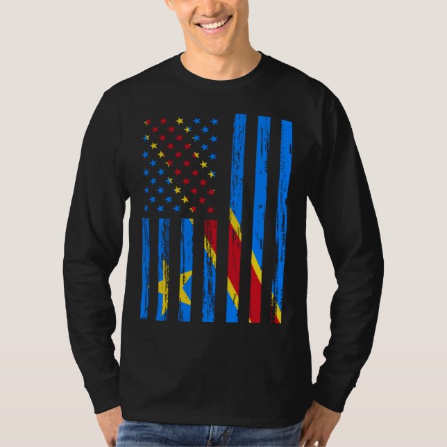 T-shirt Democratic Republic Congo Flag America US It is in (Devant)