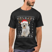 T-shirt démodé Westie West Highland Terrier Renne