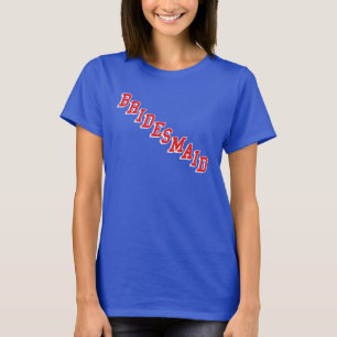 T-shirt Demoiselle d'honneur bleue de chemise