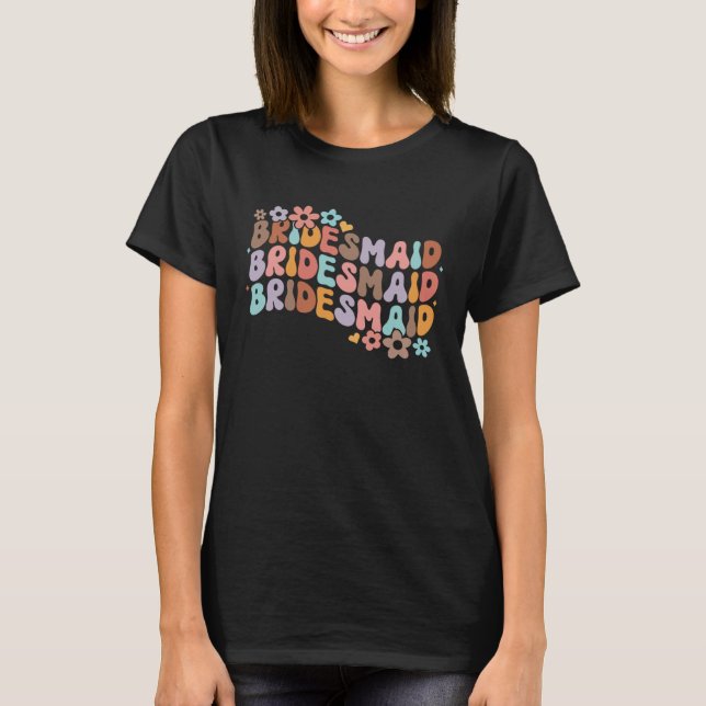 T-shirt Demoiselle d'honneur Bride Squad Enterrement de vi (Devant)
