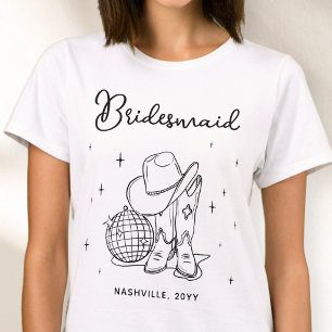 T-shirt Demoiselle d'honneur de fête de bachelorette de co