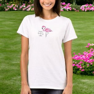 T-shirt Demoiselle d'honneur de la mariée flamant rose Tri