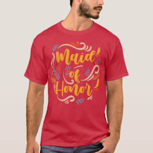 T-shirt Demoiselle d'honneur féminine Mariée Fête de maria