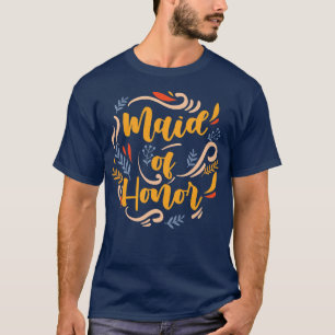 T-shirt Demoiselle d'honneur féminine Mariée Fête de maria