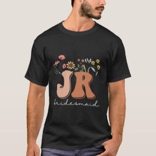 T-shirt Demoiselle d'honneur Fête de mariage Fleurs sauvag