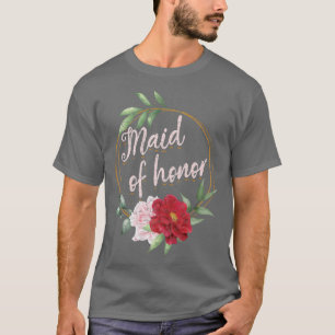 T-shirt Demoiselle d'honneur florale Mariage Noces Cérémon