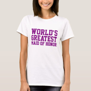 T-shirt Demoiselle d'honneur la plus grande du monde Viole