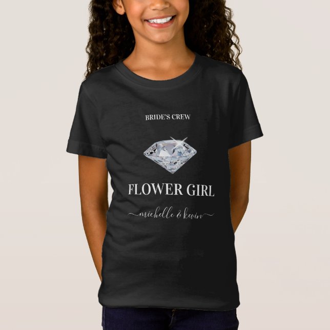 T-Shirt Demoiselle d'Honneur Mariage Noir & Blanc (Devant)