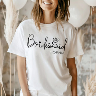 T-shirt Demoiselle d'honneur Personnalisée Tendance