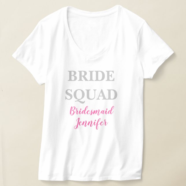 T-shirt Demoiselle d'honneur Rose personnalisé Mariage Ent (Poser)
