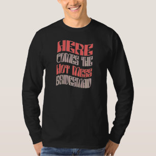 T-shirt Demoiselles d'honneur féminin désordre chaud rétro