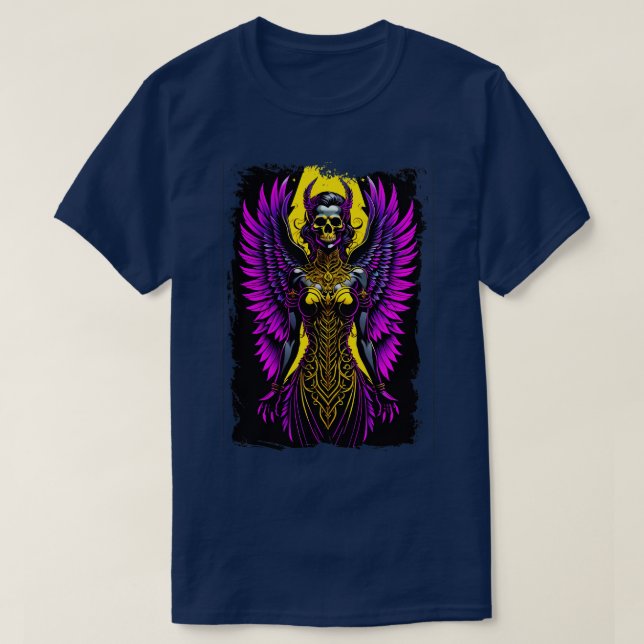 T-shirt Démon de l'ange foncé (Design devant)