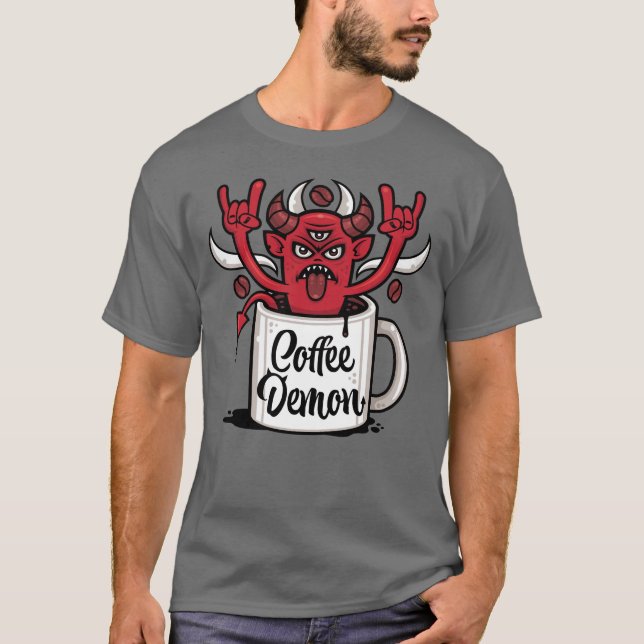 T-shirt Démon du Café (Devant)
